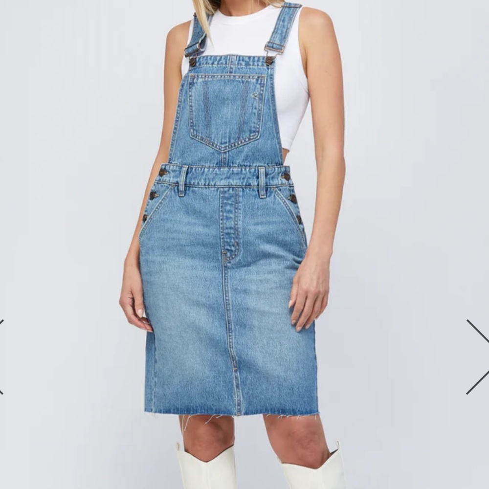 HIDDEN DENIM [PIXIE] BACK SLIT SKIRTALL